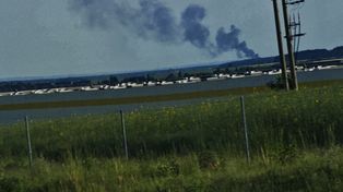 Świebodzin. Poważny wypadek, dym widać z wielu kilometrów, wylądował śmigłowiec LPR