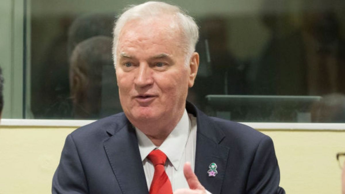 Ratko Mladić podczas procesu