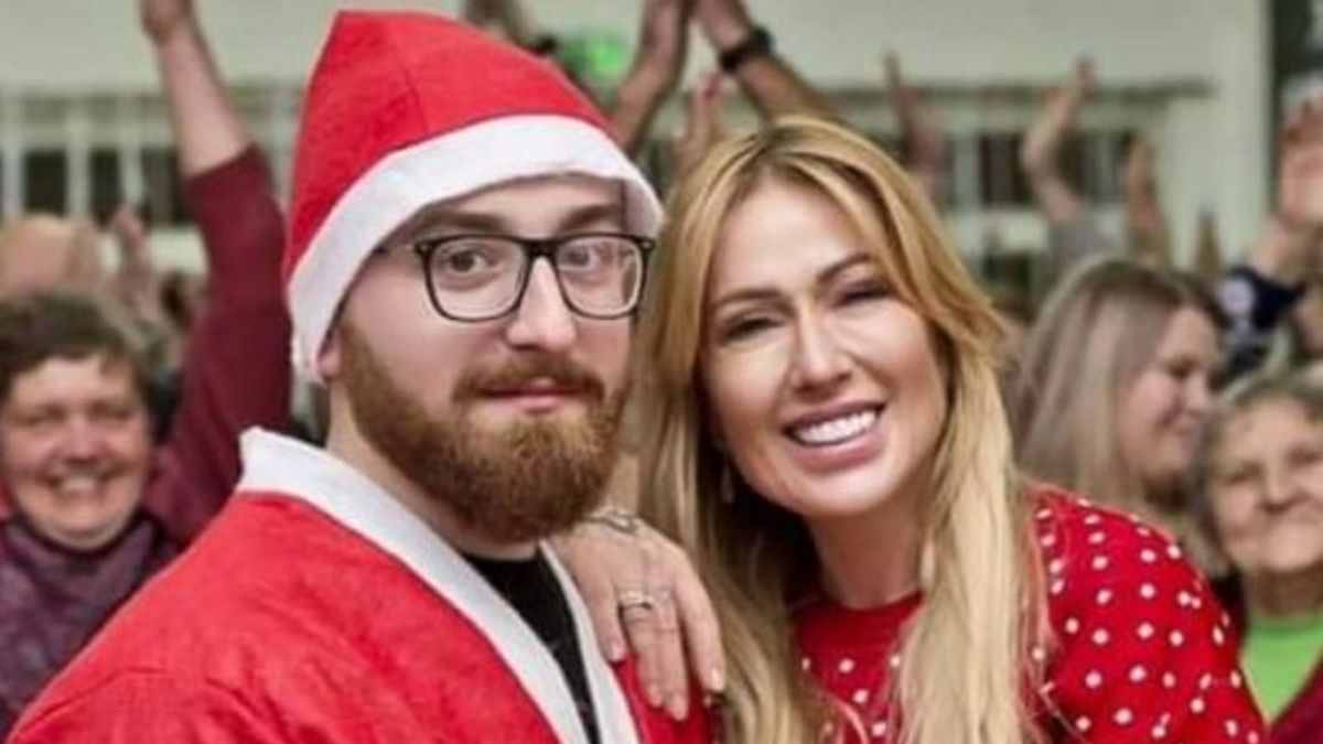 Sylwia Peretti z synem Patrykiem.