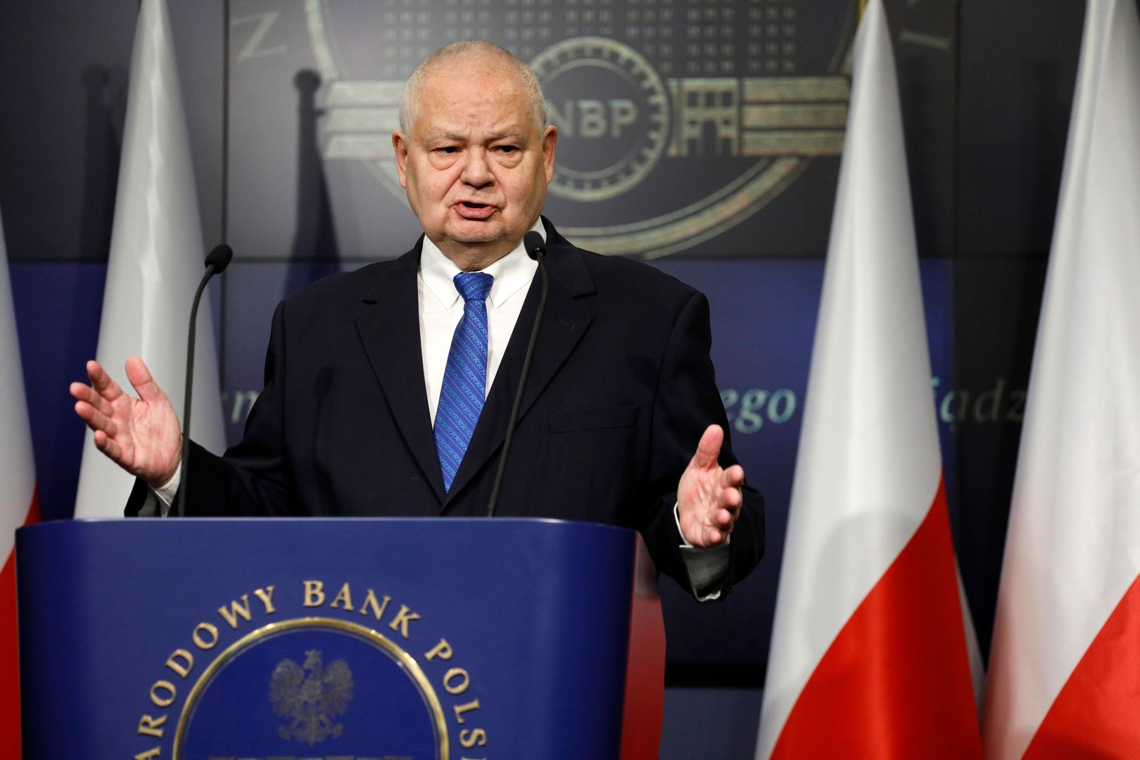 Bank of Poland News Conference as Rates Are Hiked to Highest Since 2013
Adam Glapinski, governor of Poland's central bank, also known as Narodowy Bank Polski (NBP), speaks during a news conference in Warsaw, Poland, on Wednesday, Feb. 9, 2022. Poland increased borrowing costs for a fifth consecutive month to an almost nine-year high as pressure grows on the central bank to tame record inflation in eastern Europe's largest economy. Photographer: Piotr Malecki/Bloomberg via Getty Images
Bloomberg
european, macro economics, polish, euro members, e.u., eu, emea, business news