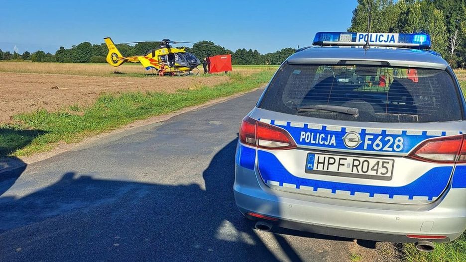 Wypadek motocyklisty