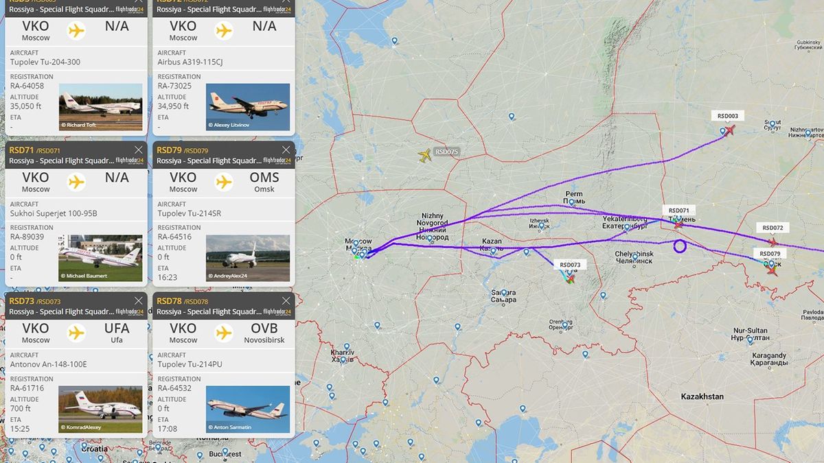 Samoloty rosyjskich sił specjalnych wystartowały w czwartek rano z Moskwy