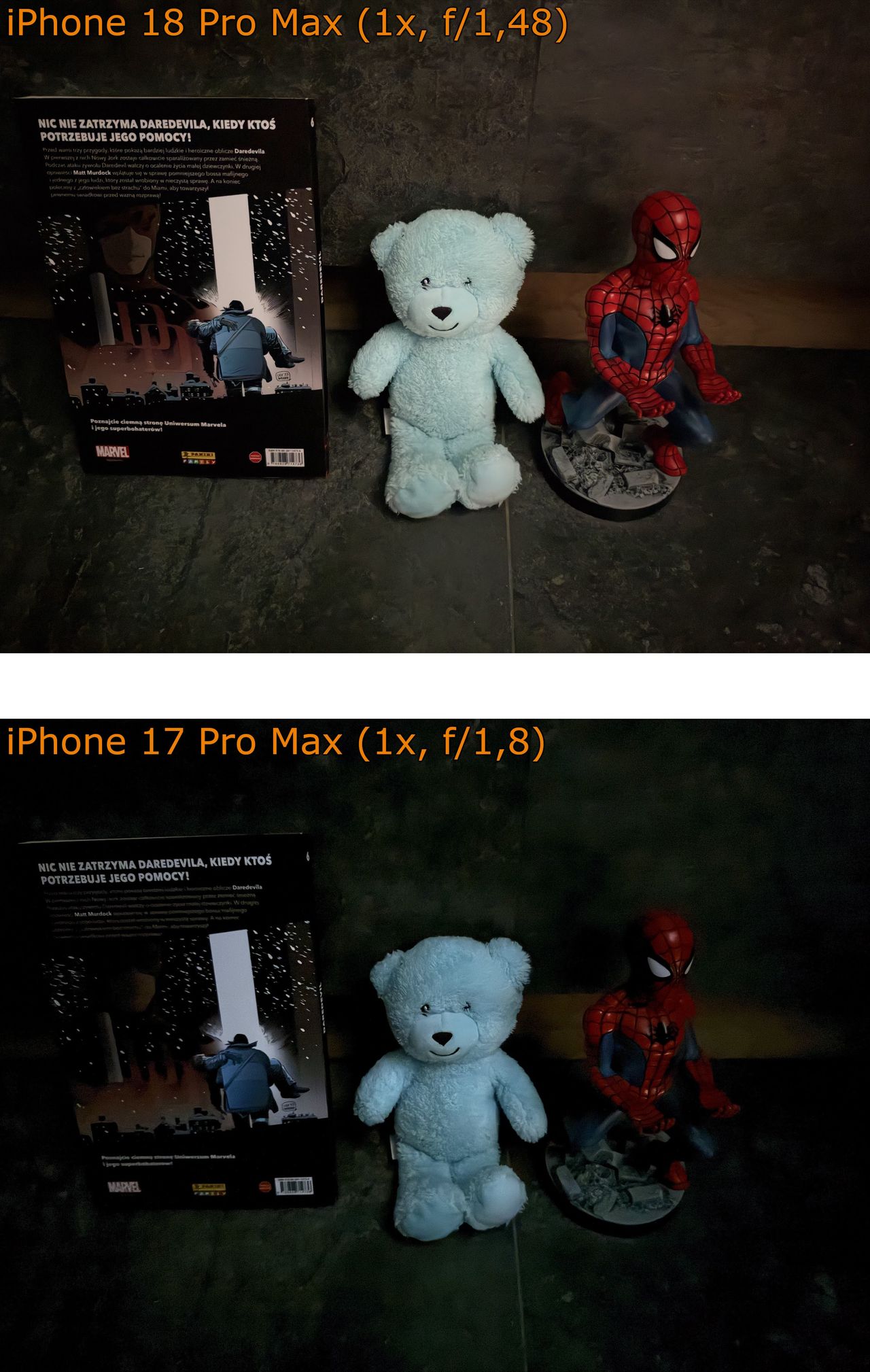 iPhone 18 Pro Max i iPhone 17 Pro Max - porównanie zdjęć