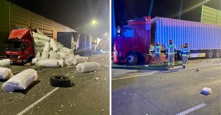 Służby kryzysowe na A1. Poważny wypadek o świcie