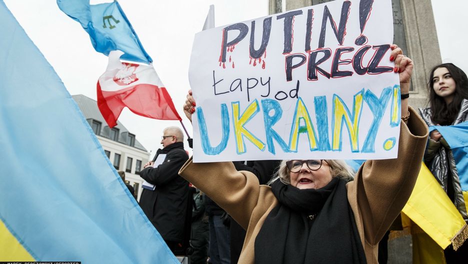 Demonstracja solidarności z Ukrainą. "Krew ratuje więcej żyć niż karabiny"