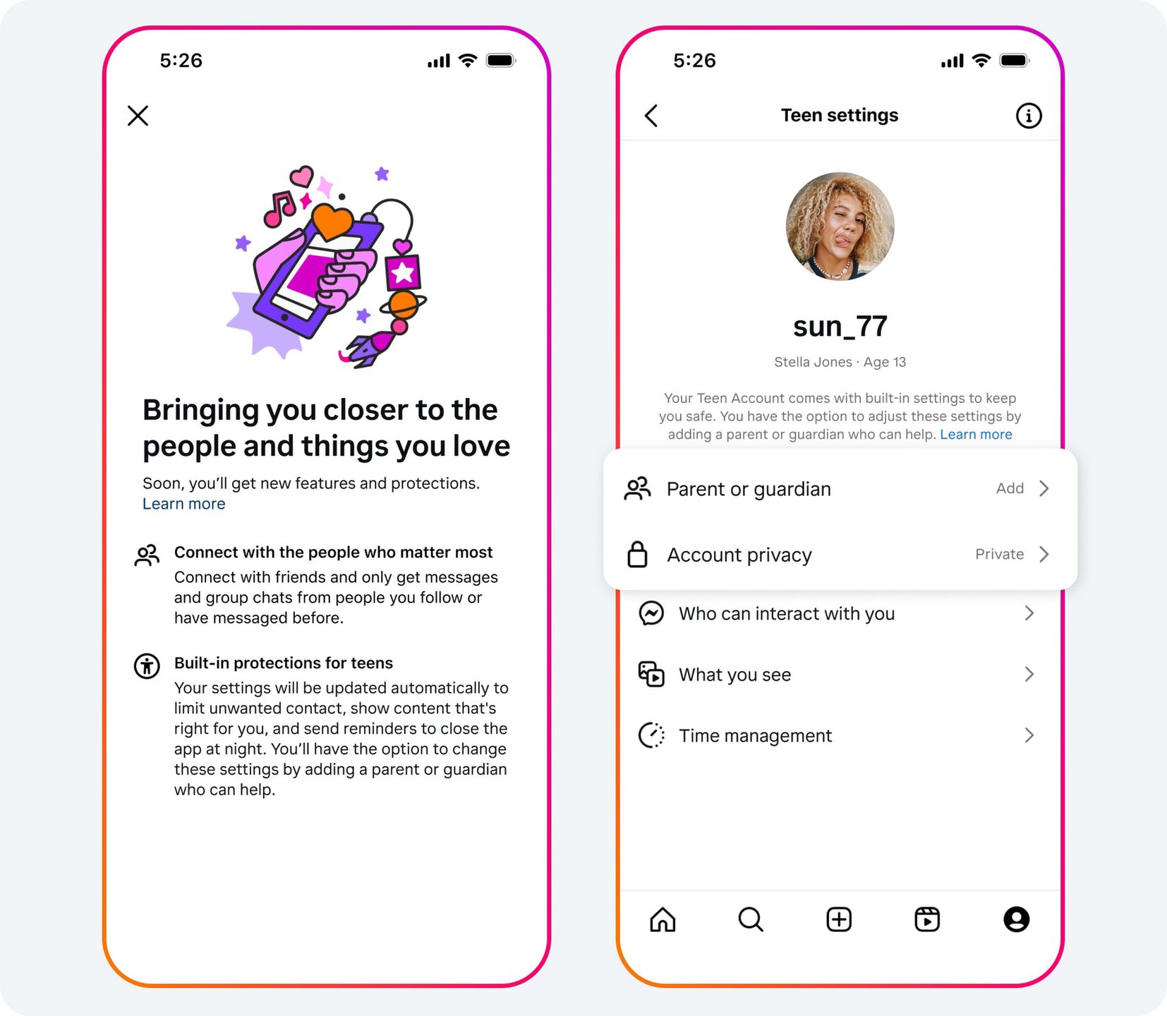 Konto dla nastolatków Instagram - podstawowe funkcje