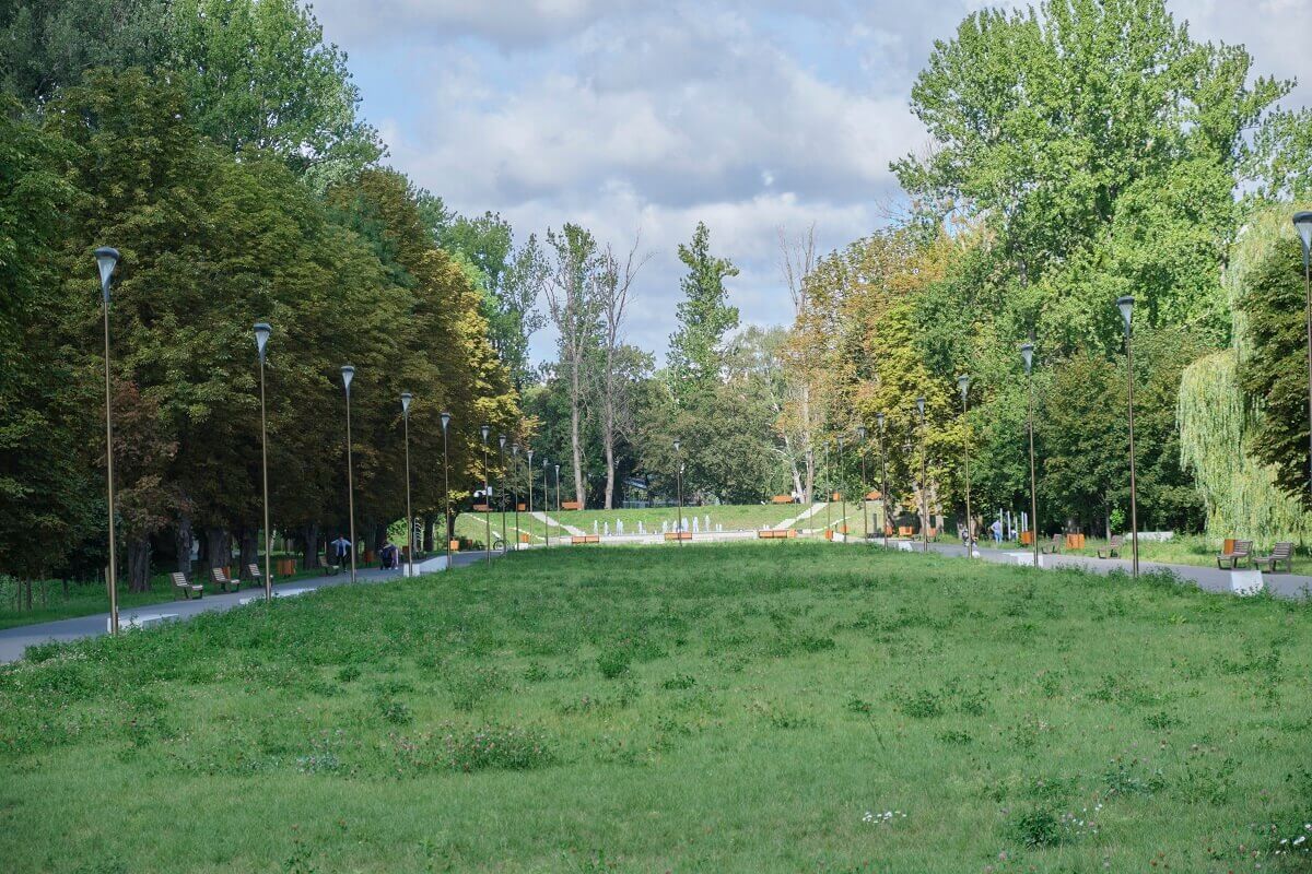 Tereny zielone w Parku Ludowym