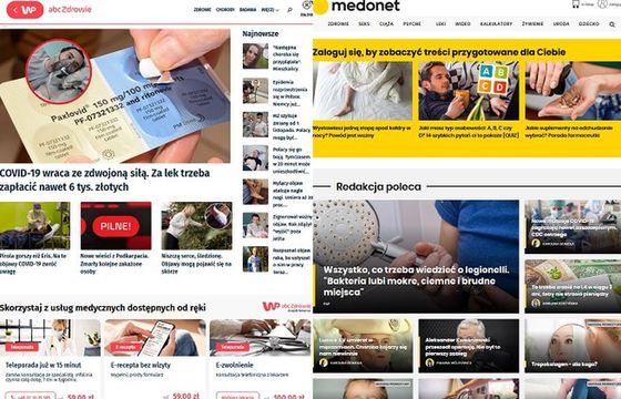 ABCzdrowie przed Medonetem, sekcje o2 i Interii ze spadkiem