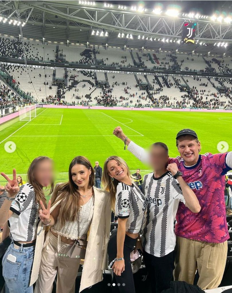 Marina Łuczenko i Agata Sieramska kibicują partnerom na meczu Juventusu