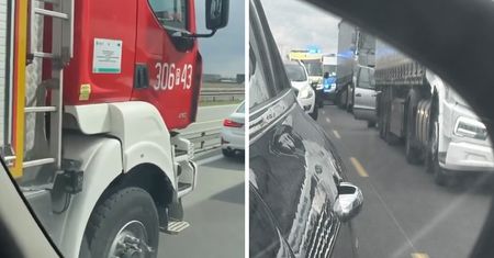 Służby utknęły w korku. Nie dało się utworzyć korytarza życia
