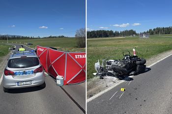 Śmiertelny wypadek w Jabłonce. Zginął motocyklista