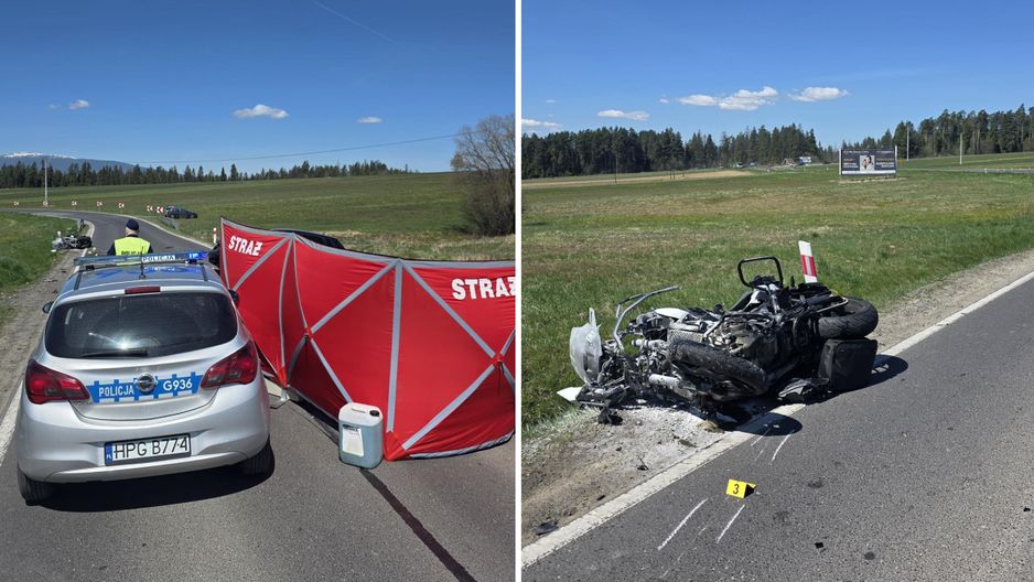 Śmiertelny wypadek w Jabłonce – tragiczne zderzenie motocykla z samochodem