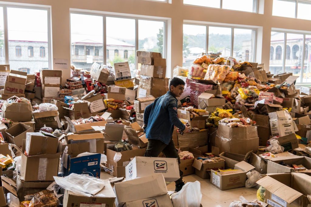 Miasto Goris. Pomoc humanitarna od mieszkańców Armenii