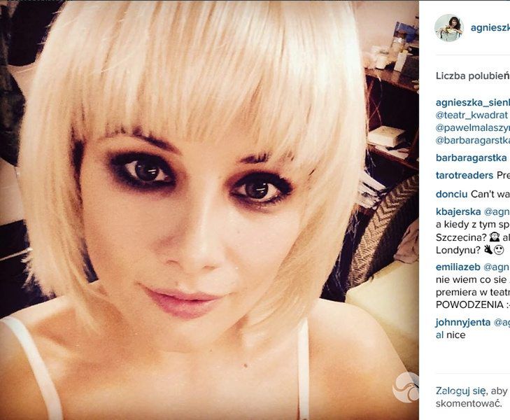 Agnieszka Sienkiewicz blondynką