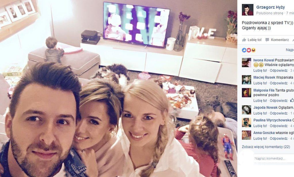 Agnieszka Popielewicz i Grzegorz Hyży oglądali Małych gigantów