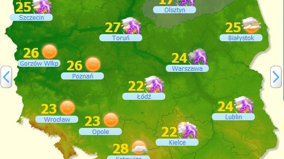 Pogoda w może być zmienna i gwałtowna