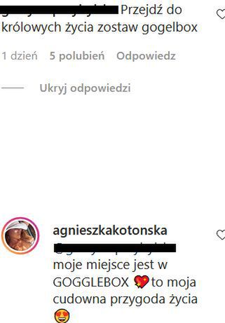 Agnieszka Kotońska zostaje w Gogglebox