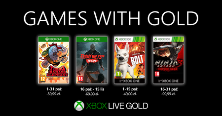 Xbox Live Gold: październikowa oferta gier w Games with Gold