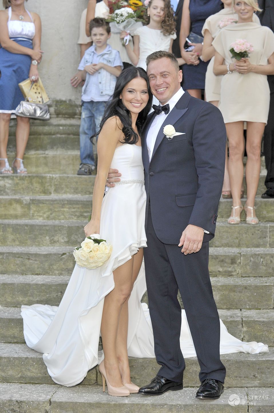 Suknia ślubna: Bohoboco. Paulina Sykut i Piotr Jeżyna. Ślub w 2011 r. (fot. AKPA)