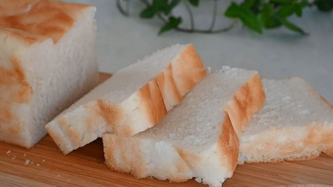 Chleb z ryżu bezglutenowy- Pyszności, kadr z kanału Kitchen Princess Bamboo