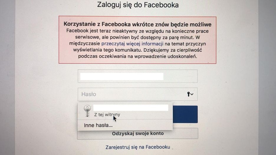 Polscy użytkownicy Facebooka narzekają na trudności w zalogowaniu się do serwisu