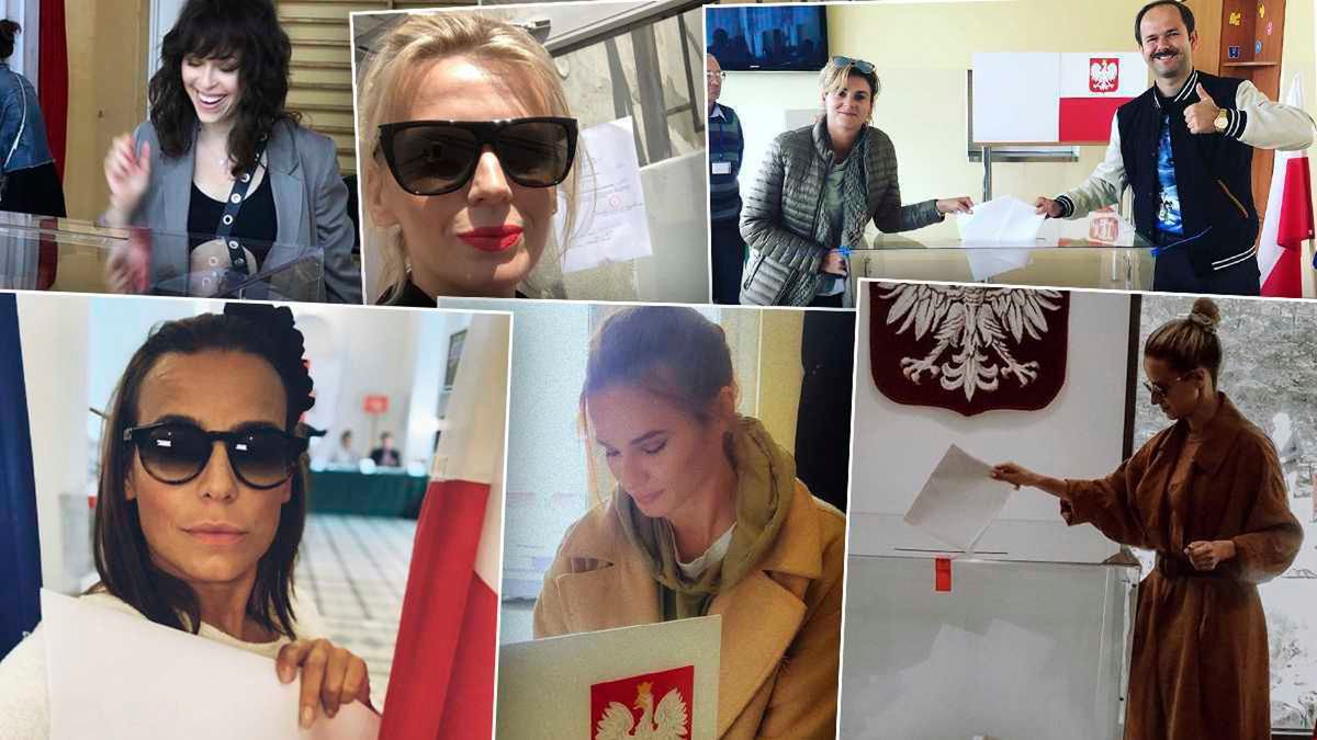 Gwiazdy głosują w wyborach do Europarlamentu: Anna Mucha, Sławomir, Magda Mołek, Natalia Kukulska