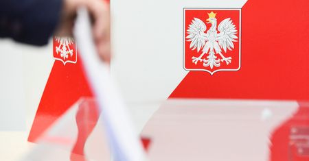 Wybory parlamentarne 2019. Incydent w lokalu wyborczym. Na mężczyznę spadło godło