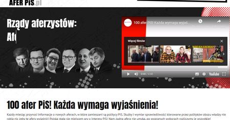 Wybory parlamentarne 2019. Nowa akcja Koalicji Obywatelskiej: "100 afer PiS"