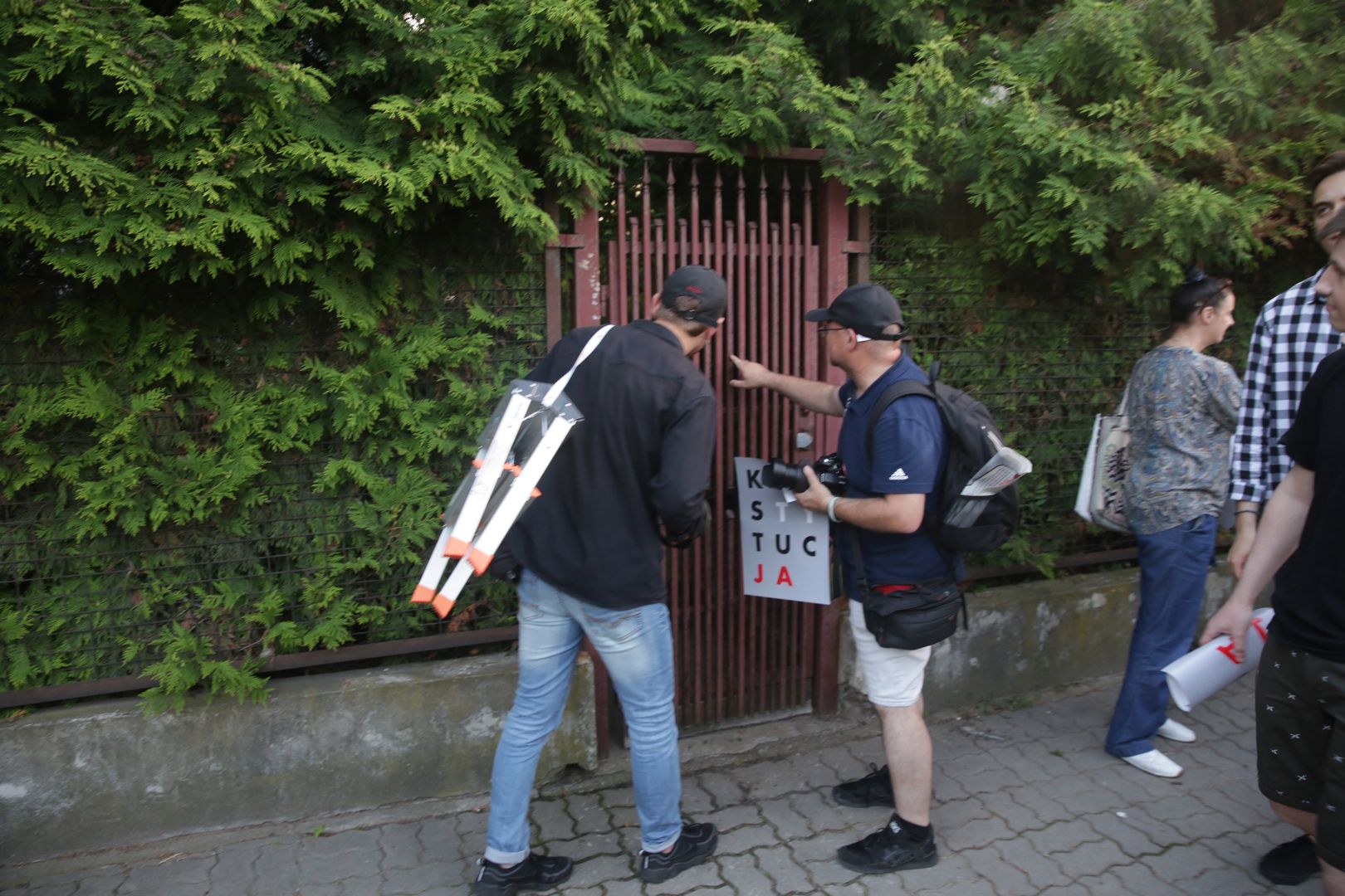 Protest przed domem Jarosława Kaczyńskiego. 