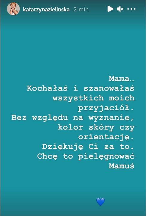 Katarzyna Zielińska opłakuje śmierć mamy