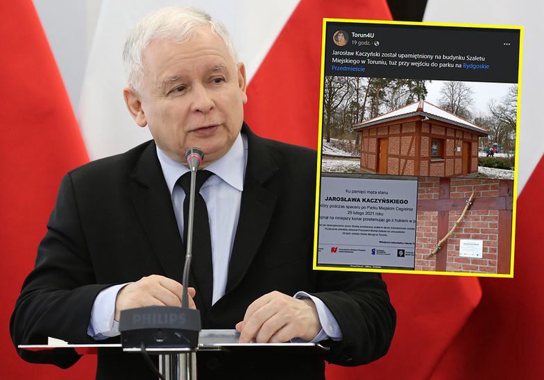 Jarosław Kaczyński został upamiętniony w Toruniu (Wikimedia Commons, Facebook)