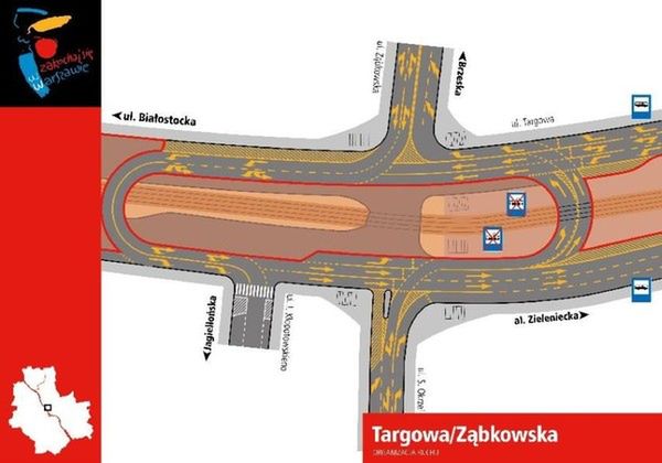 Zmiany w ruchu na ul. Targowej - trwa modernizacja torowiska