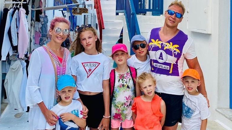 Izabella Łukomska-Pyżalska z rodziną