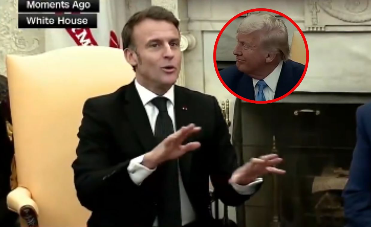 "Nie!". Macron nagle przerwał Trumpowi