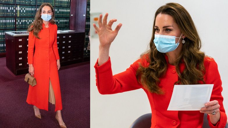 Kate Middleton jako "lady in red" promuje swoją nową, bestsellerową książkę