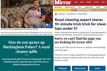 Media opisały zmyśloną historię królewskiej sprzątaczki. 