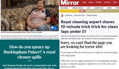 Czołowe media zrobiły celebrytkę z królewskiej sprzątaczki. A cała historia była zmyślona