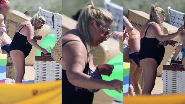 Katarzyna Niezgoda wypoczywa na plaży w Juracie