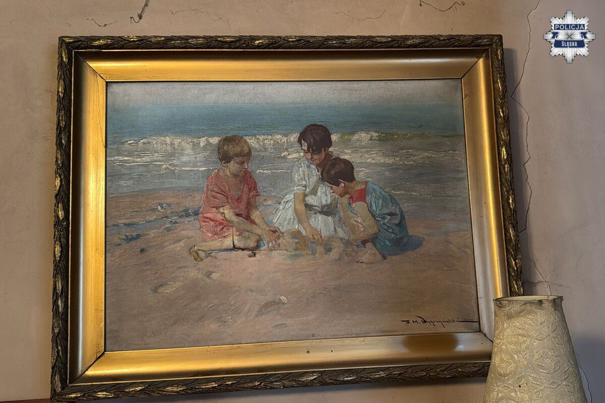 "Dzieci nad wodą" po 80 latach wróciły do światła – śląscy policjanci odzyskali skradziony obraz Wygrzywalskiego