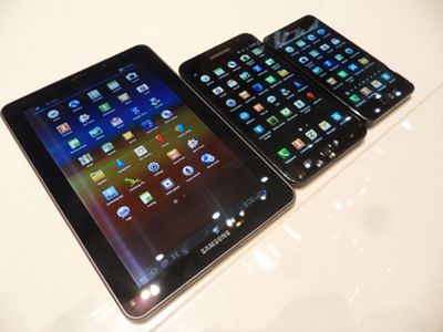 Galaxy Tab 7.7, Galaxy Note, Galaxy S II (fot. lesnumeriques.com)