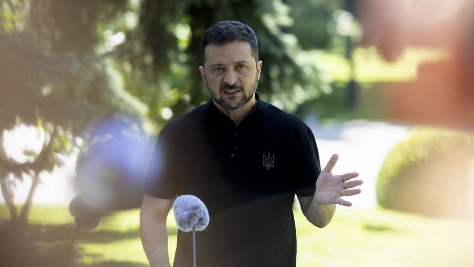 Ukrainian President Volodymyr Zelensky addresses a press conference in Kyiv, Ukraine, 29 August 2025, amid the ongoing Russian invasion. EPA/STRINGER Dostawca: PAP/EPA.