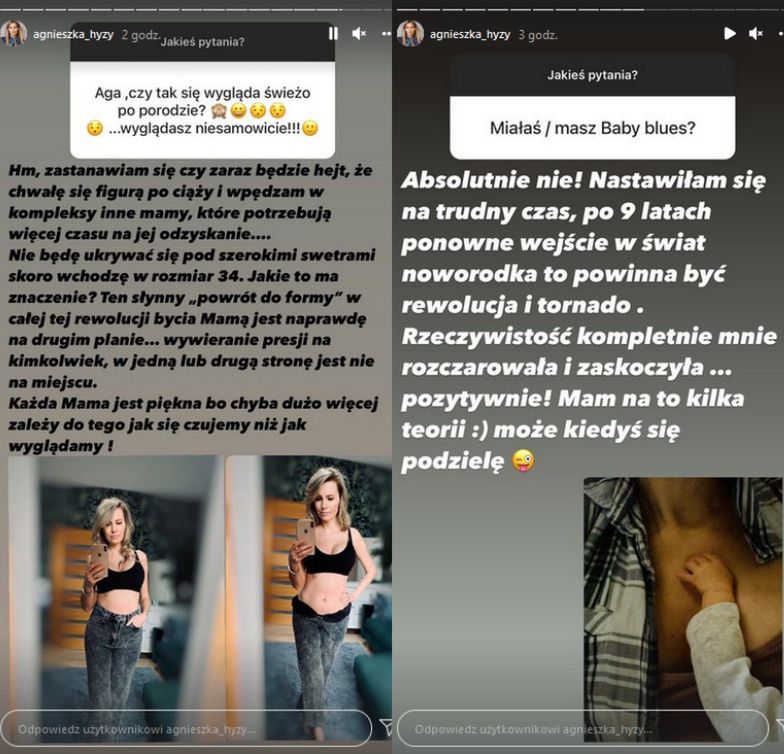 Agnieszka Hyży chwali się sylwetką po ciąży