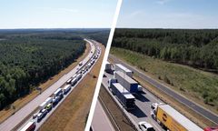 Gigantyczny korek do niemieckiej granicy