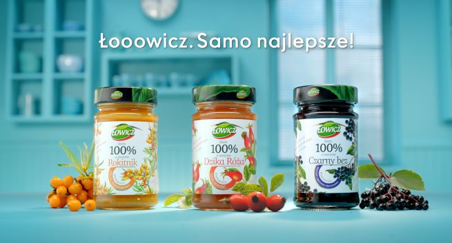 Maspex reklamuje dżemy prozdrowotne Łowicz 100% z owoców (wideo)