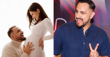 Agustin Egurrola śmieje się do ciążowego brzucha żony. "Moja miłość, moja duma, moja przyszłość" (FOTO)