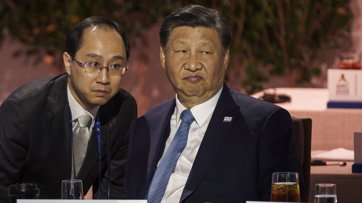 Xi Jinping, China's president, right, during the Asia-Pacific Economic Cooperation (APEC) informal dialogue and working lunch in San Francisco, California, US, on Thursday, Nov. 16, 2023. Presidents Joe Biden and Xi Jinping emerged from their first meeting in a year betting that a handful of small victories will arrest a surge in US-China tensions that has unnerved neighboring nations and threatened global economic growth. Photographer: Philip Pacheco/Bloomberg via Getty Images