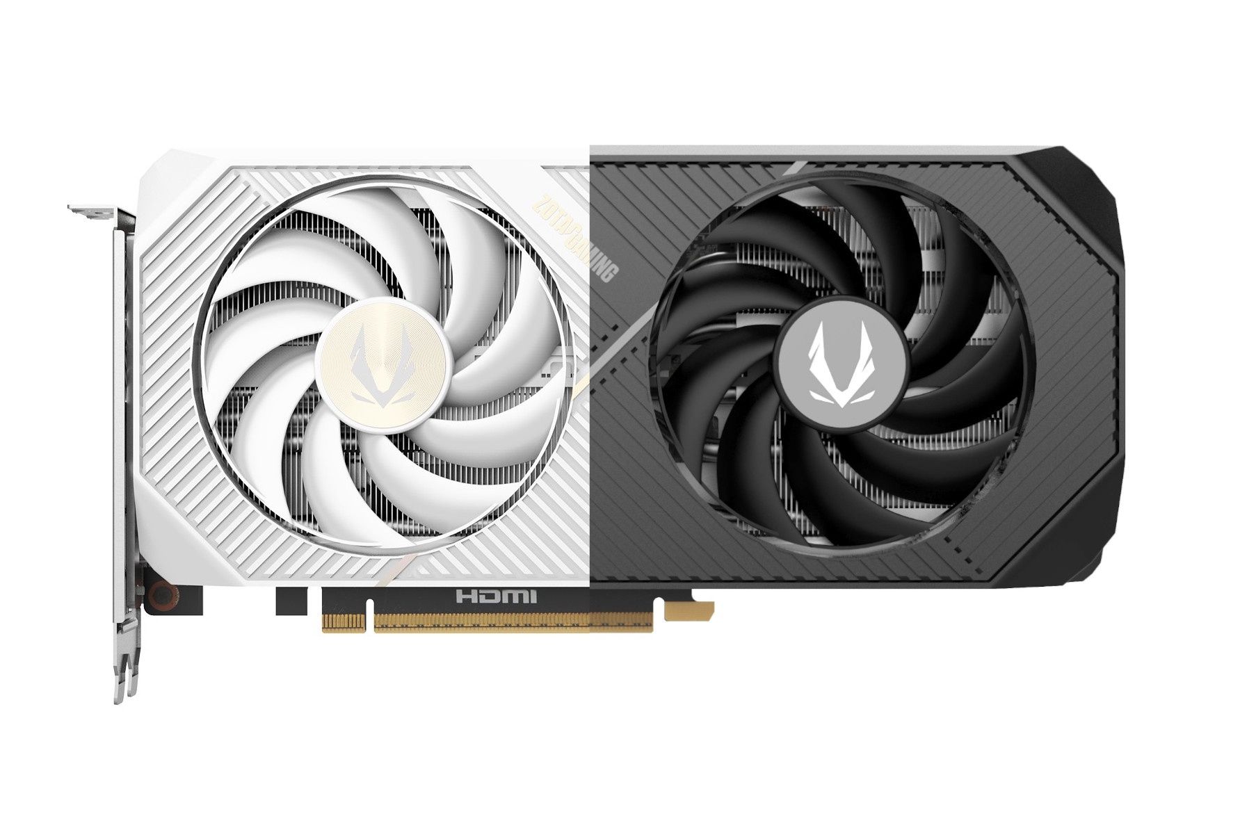 ZOTAC oferuje czarne i białe wersje kolorystyczne kart graficznych GeForce RTX 50