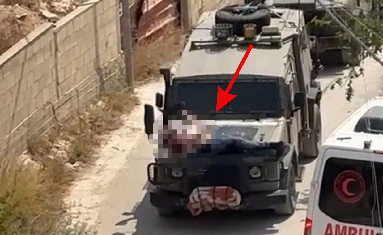 Israeli soldiers' shocking misconduct: Palestinian tied to a jeep during the raid