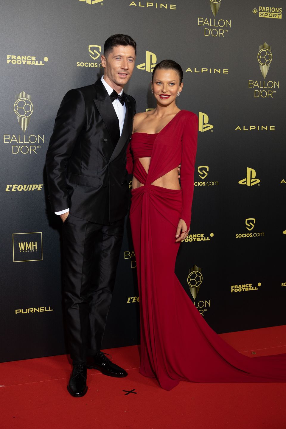 Anna i Robert Lewandowscy na gali Złotej Piłki