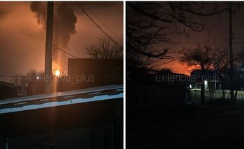 Nocny atak dronów na Rosję. Pożar w rafinerii